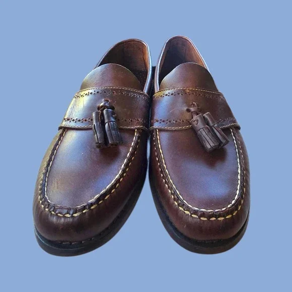 G.H.‎ Bass & Co. Colbert Men's Brown Leather Tassel Loafers Size 8D New in Box